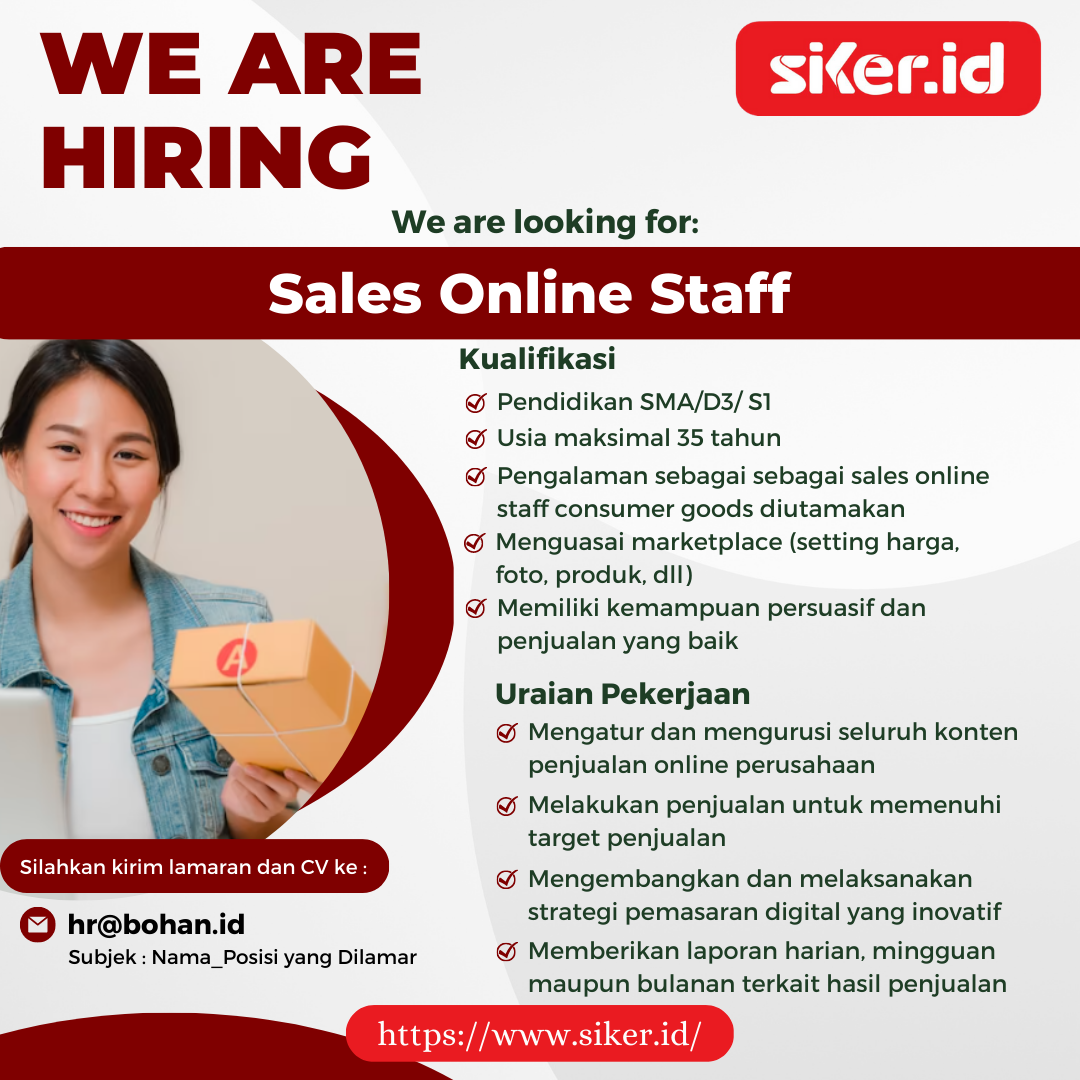Sales Online Staff - PT Aneka Niaga Indonesia